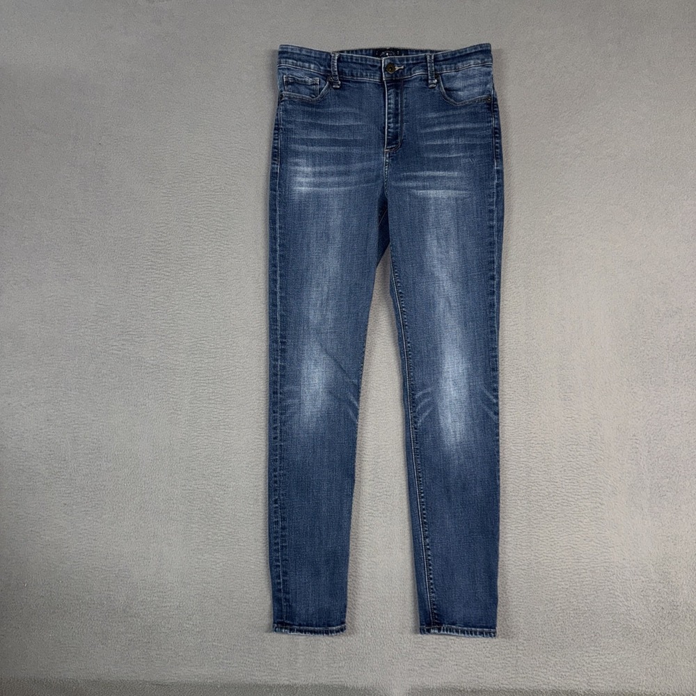 Lucky Brand Jeans Womens 10 Blue Bridgette Skinny Distressed Denim Cotton Preppy